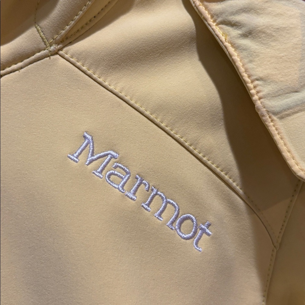 Yellow Marmot lightweight ski jacket removable hood women’s L - Picture 2 of 10